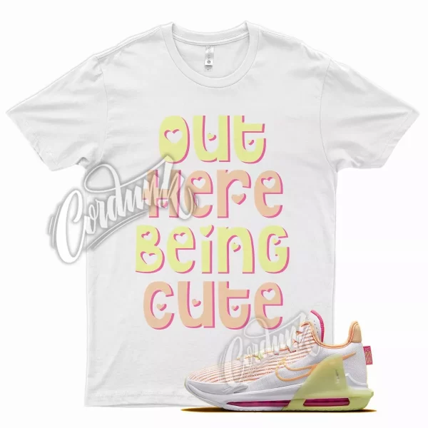 White CUTE T Shirt for N Lebron Witness 6 Melon Tint Pink Blast Lemon Twist Jezsport.com