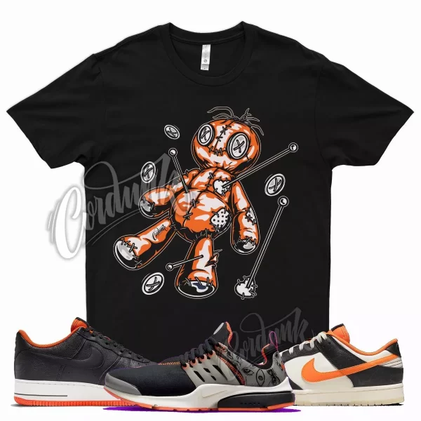 Black VOODOO T Shirt for N Dunk Halloween Air Force 1 Presto Starfish Orange Jezsport.com