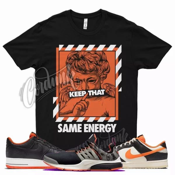 Black ENERGY T Shirt for N Dunk Halloween Air Force 1 Presto Starfish Orange Jezsport.com