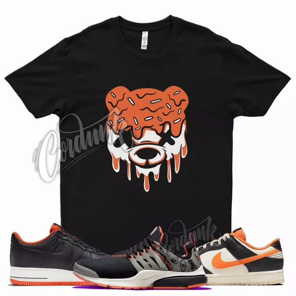 Black DRIPPY T Shirt for N Dunk Halloween Air Force 1 Presto Starfish Orange Jezsport.com