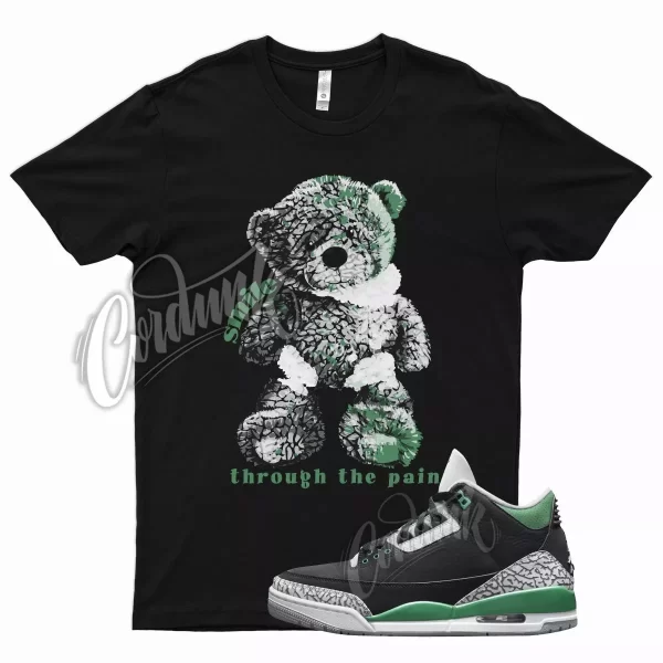 Black SMILE T Shirt for Air J1 3 Pine Green Cement Grey White Stadium Noble Jezsport.com