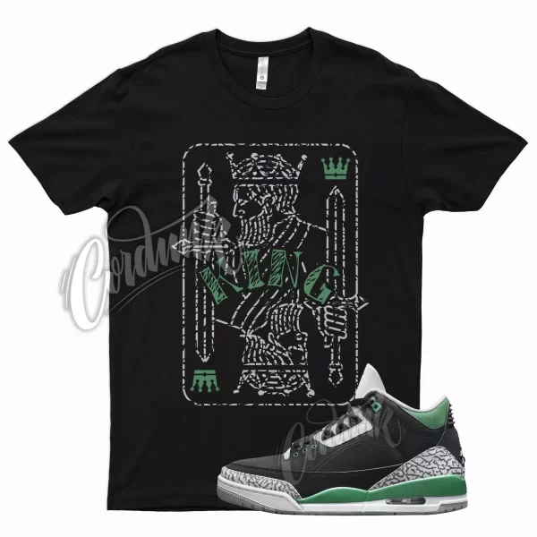 Black KING T Shirt for Air J1 3 Pine Green Cement Grey White Stadium Noble Jezsport.com