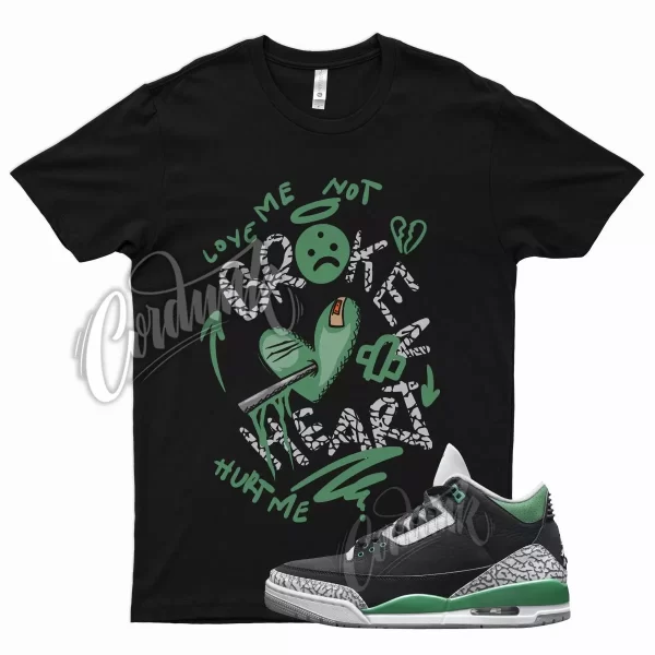 Black BROKEN T Shirt for Air J1 3 Pine Green Cement Grey White Stadium Noble Jezsport.com