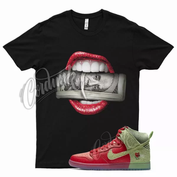 Black ROLL T Shirt for N Dunk High Strawberry Cough Red Green Jezsport.com