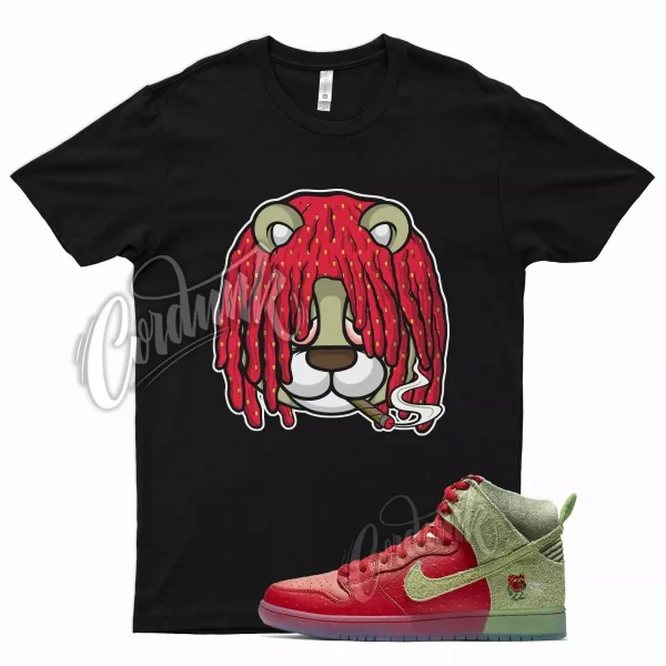 Black DREAD T Shirt for N Dunk High Strawberry Cough Red Green Jezsport.com