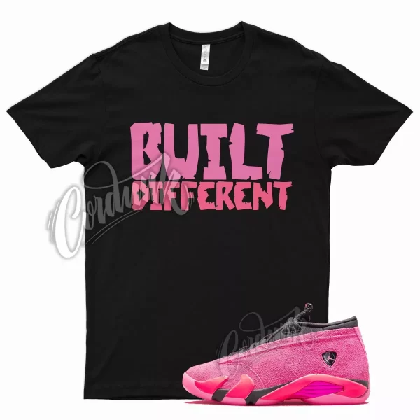 Black BUILT T Shirt for Air J1 14 Shocking Pink Hyper Racer Punch Vivid Jezsport.com