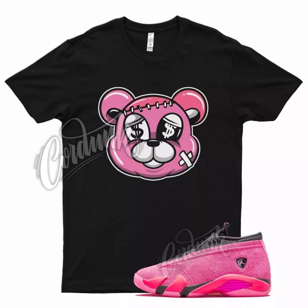 Black STITCH T Shirt for Air j1 14 Shocking Pink Hyper Racer Punch Vivid Jezsport.com