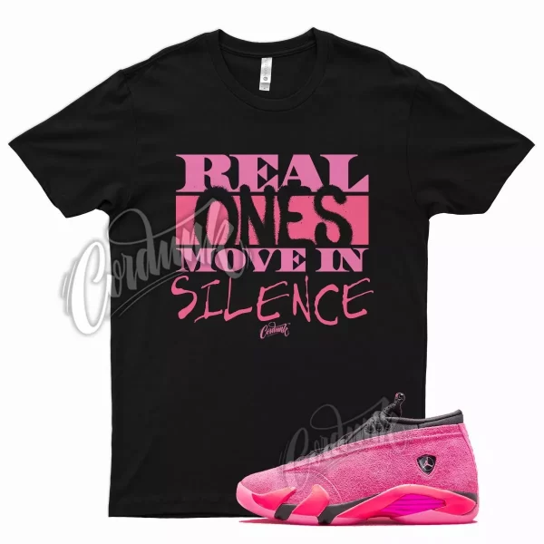 Black REAL T Shirt for Air j1 14 Shocking Pink Hyper Racer Punch Vivid Jezsport.com