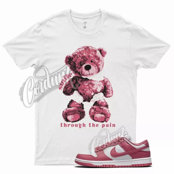 White SMILE T Shirt for N Dunk Low Archeo Pink Salt Punch Very Berry Jezsport.com