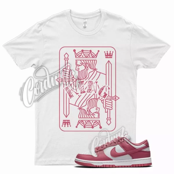 White KING T Shirt for N Dunk Low Archeo Pink Salt Punch Very Berry Jezsport.com