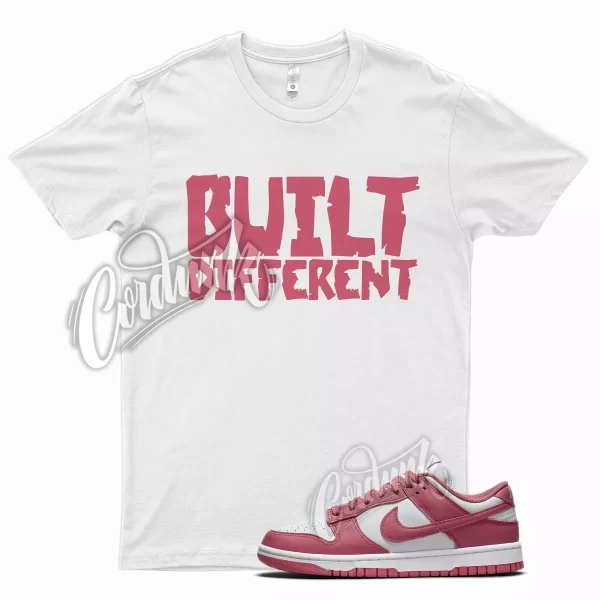 White BUILT T Shirt for N Dunk Low Archeo Pink Salt Punch Very Berry Jezsport.com