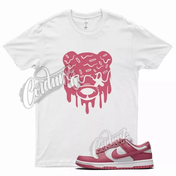 White DRIPPY T Shirt for N Dunk Low Archeo Pink Salt Punch Very Berry Jezsport.com