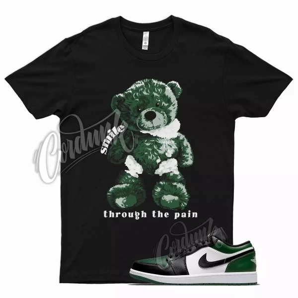 Black SMILE T Shirt for Air J1 1 Green Toe Noble Pine Atlanta Plus Oregon Jezsport.com