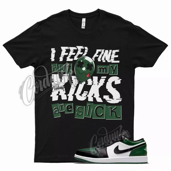 Black SICK V2 T Shirt for Air J1 1 Green Toe Noble Pine Atlanta Plus Oregon Jezsport.com