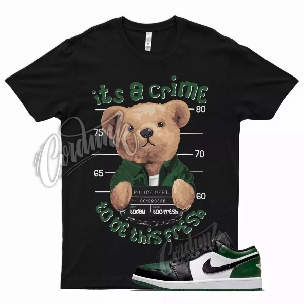 Black CRIME T Shirt for Air J1 1 Green Toe Noble Pine Atlanta Plus Oregon Jezsport.com