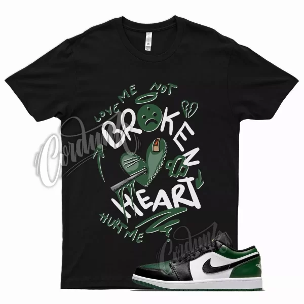 Black BROKEN T Shirt for Air J1 1 Green Toe Noble Pine Atlanta Plus Oregon Jezsport.com