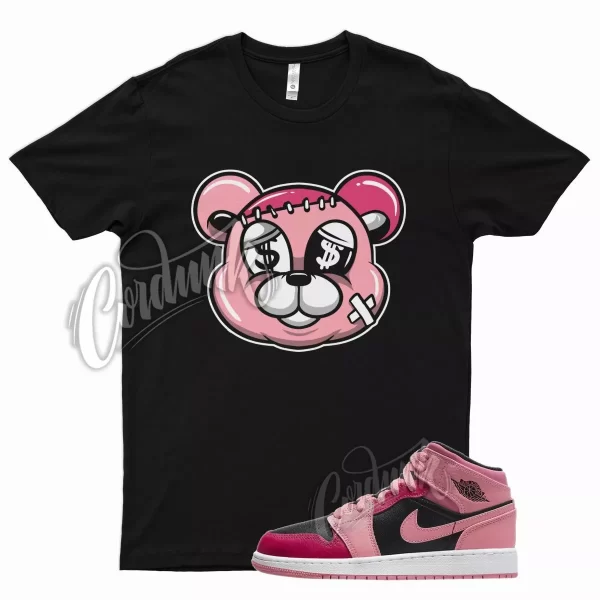 Black STITCH T Shirt for Air J1 1 Coral Chalk Rush Pink Black Berry Punch Jezsport.com