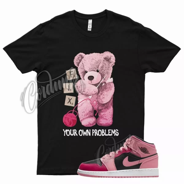 Black FIX T Shirt for Air J1 1 Coral Chalk Rush Pink Black Berry Punch Jezsport.com