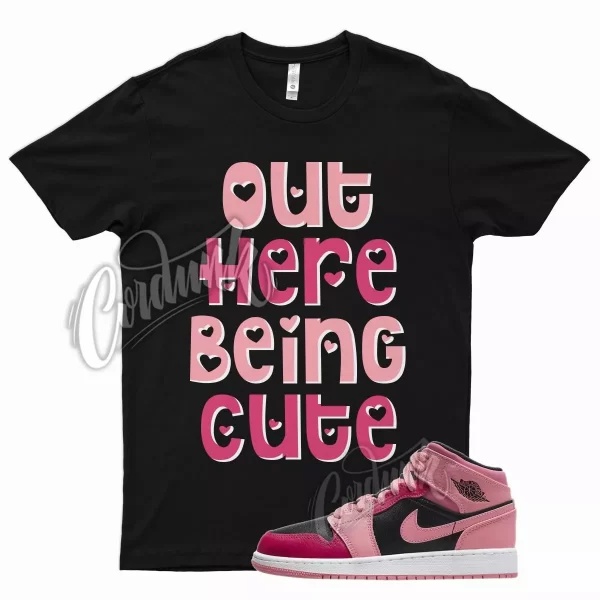 Black CUTE T Shirt for Air J1 1 Coral Chalk Rush Pink Black Berry Punch Jezsport.com