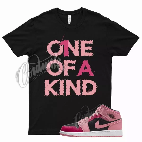 Black 1OAK T Shirt for Air J1 1 Coral Chalk Rush Pink Black Berry Punch Jezsport.com