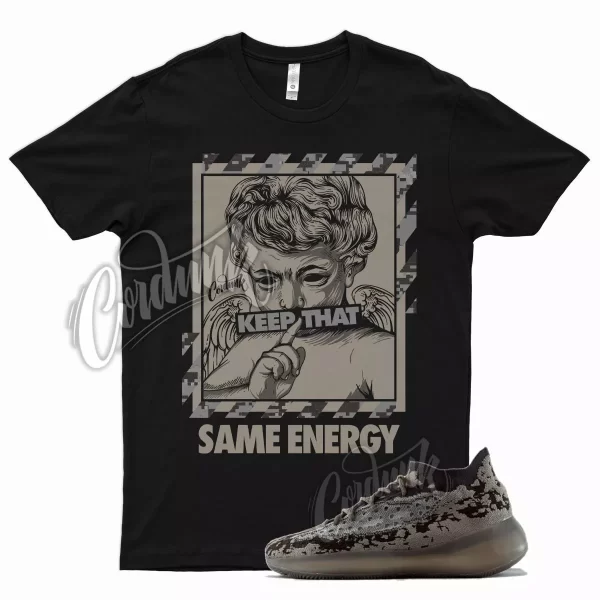 Black ENERGY T Shirt for YZ Boost 380 Stone Salt Slate Brown Jezsport.com