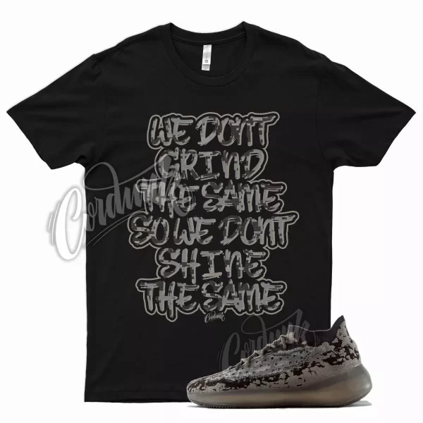 Black GRIND T Shirt for YZ Boost 380 Stone Salt Slate Brown Jezsport.com