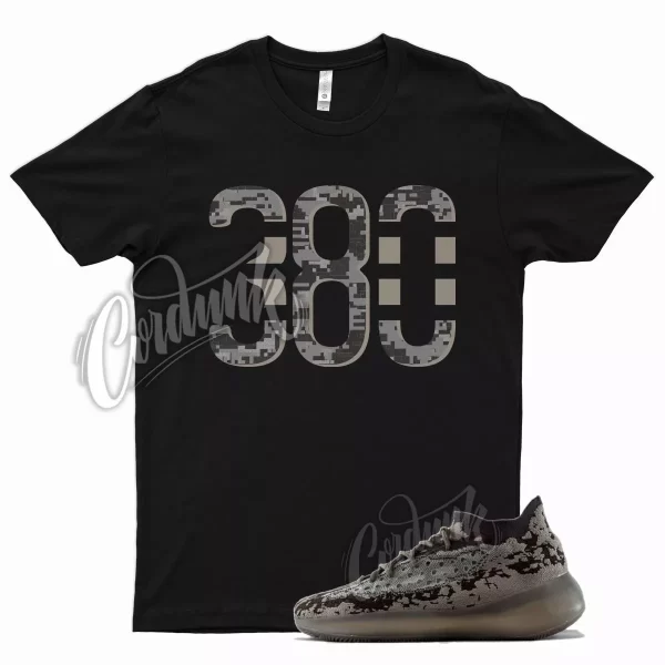 Black 380 T Shirt for YZ Boost 380 Salt Stone Slate Brown Jezsport.com