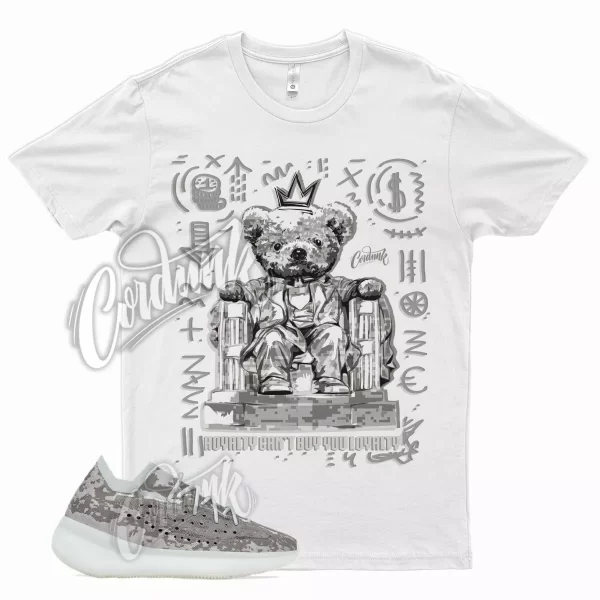 White ROYALTY T Shirt for YZ Boost 380 Pyrite Grey Stone Salt 350 500 700 Jezsport.com