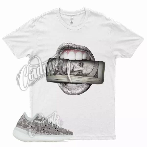 White ROLL T Shirt for YZ Boost 380 Pyrite Grey Stone Salt 350 500 700 Jezsport.com