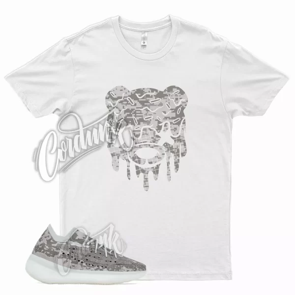 White DRIPPY T Shirt for YZ Boost 380 Pyrite Grey Stone Salt 350 500 700 Jezsport.com