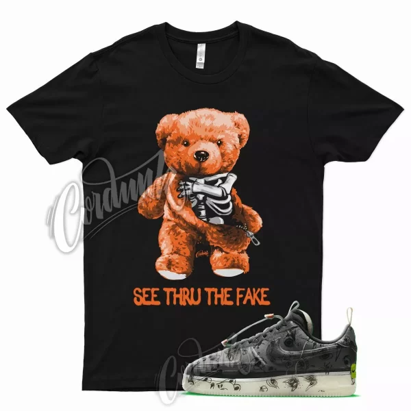 Black THRU T Shirt for N Air Force 1 Experimental Halloween Orange Jezsport.com