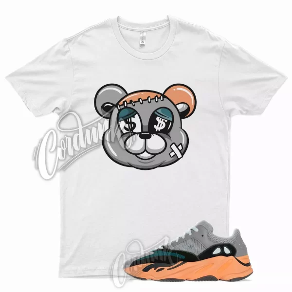 White STITCH T Shirt for YZ Boost 700 Wash Orange 350 380 500 Wave Runner Jezsport.com