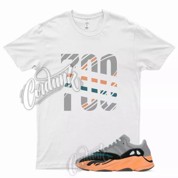 White 700 T Shirt for YZ Boost 700 Wash Orange 350 380 500 Wave Runner Jezsport.com