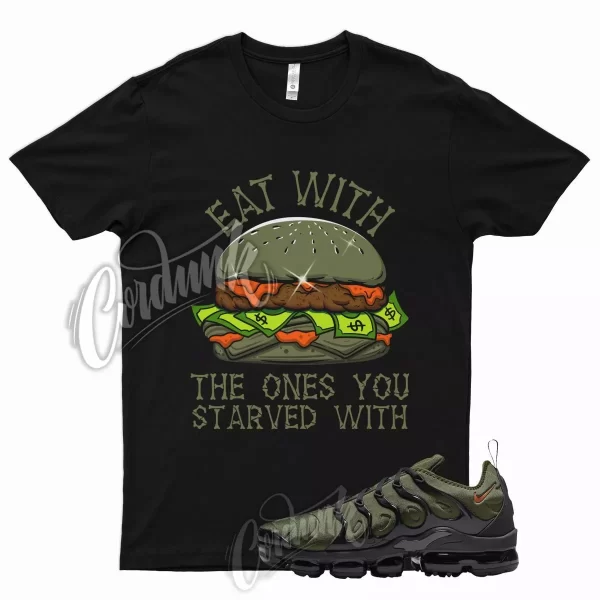 EAT T Shirt for N VaporMax Plus Olive Green Orange Sequoia Cactus Jack 6 Army Jezsport.com