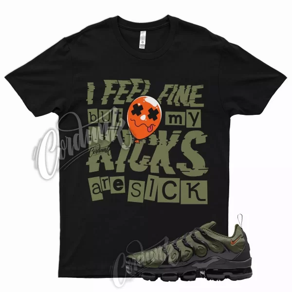 SICK V2 T Shirt for N VaporMax Plus Olive Green Orange Sequoia Cactus Jack 6 Jezsport.com