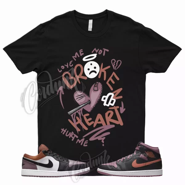 BROKEN Shirt for 1 Sky J Mauve White Sky J Orange Black Dunk Low Mid High Retro Jezsport.com