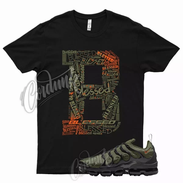 BLESSED T Shirt for N VaporMax Plus Olive Green Orange Sequoia Cactus Jack 6 Jezsport.com