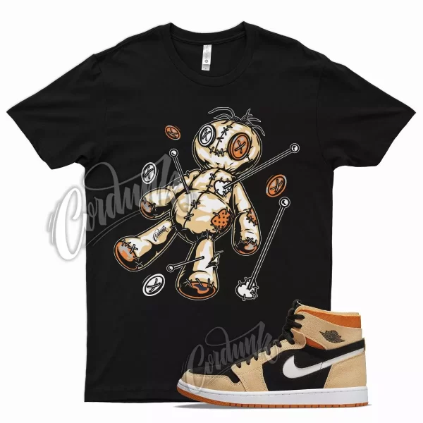 Black VOODOO T Shirt for Air J1 1 Zoom Comfort Pumpkin Spice Orange Light Jezsport.com