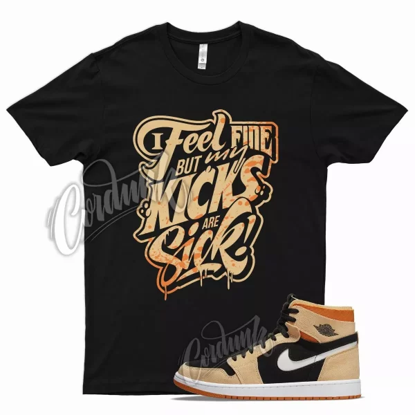 Black SICK T Shirt for Air J1 1 Zoom Comfort Pumpkin Spice Orange Light Jezsport.com