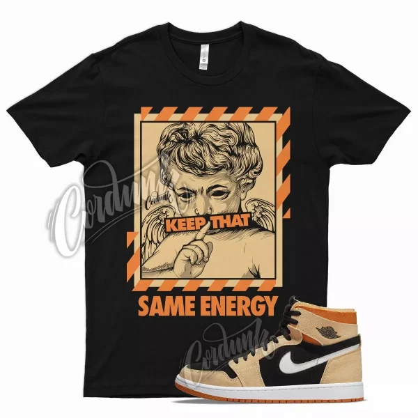 Black ENERGY T Shirt for Air J1 1 Zoom Comfort Pumpkin Spice Orange Light Jezsport.com