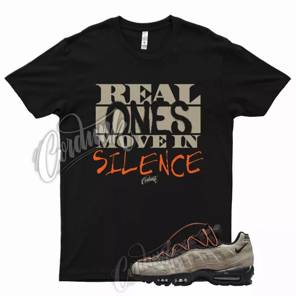 REAL T Shirt for N Air Max 95 Khaki Black Total Orange British 6 Desert Ore Jezsport.com