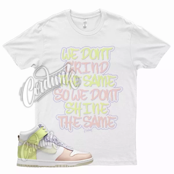 White GRIND T Shirt for N Dunk Lemon Twist Lavender Pink Crimson Cashmere Jezsport.com