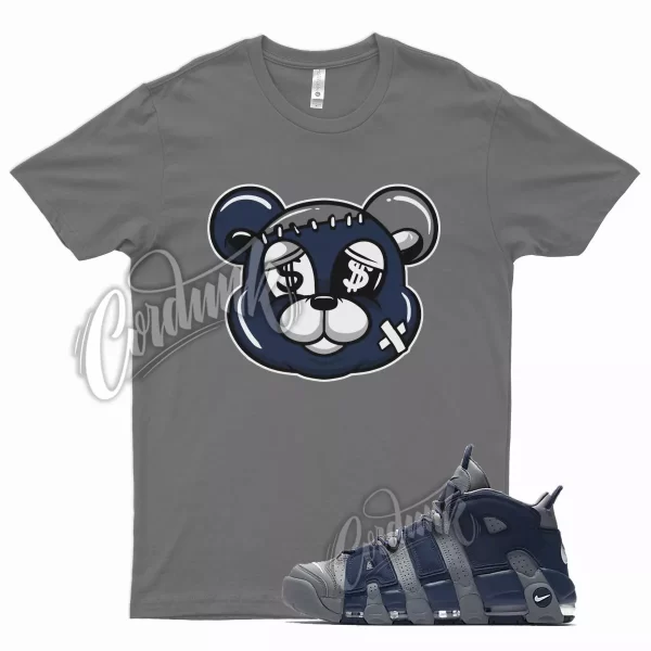 Grey STITCH Shirt for N Air More Uptempo 96 Cool Midnight Navy Georgetown Jezsport.com