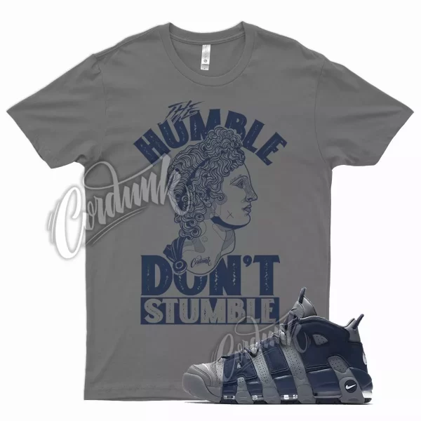 Grey HUMBLE V2 Shirt for N Air More Uptempo 96 Cool Midnight Navy Blue Jezsport.com