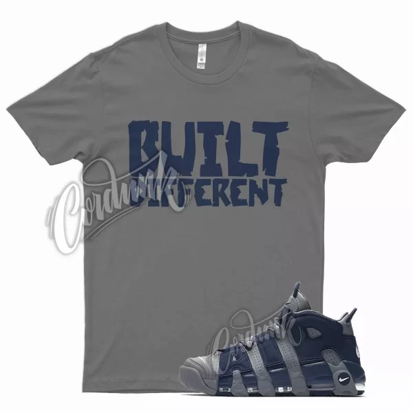 Grey BUILT Shirt for N Air More Uptempo 96 Cool Midnight Navy Georgetown Blue Jezsport.com