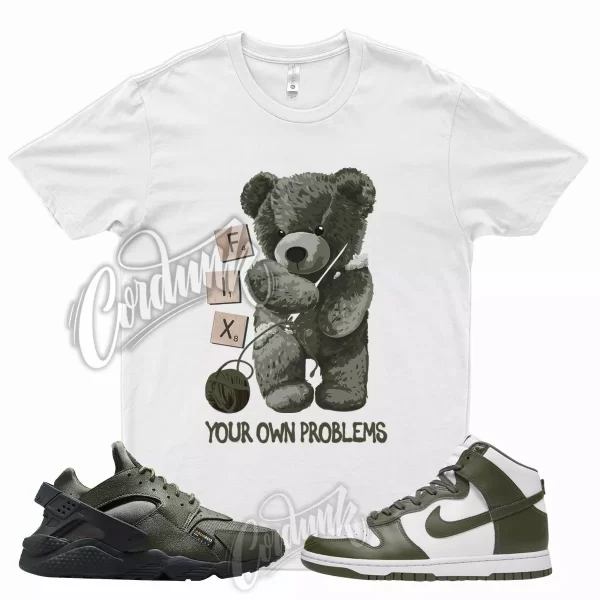 White FIX T Shirt for N Dunk High Cargo Khaki Huarache Cordura Force 1 90 Jezsport.com