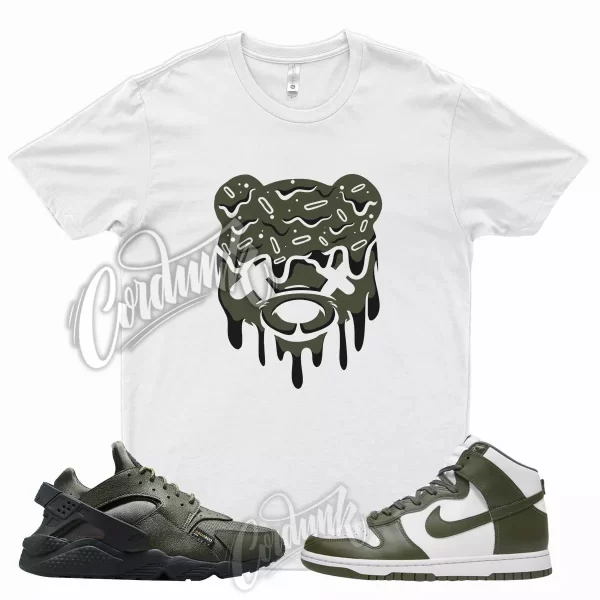 White DRIPPY T Shirt for N Dunk High Cargo Khaki Huarache Cordura Force 1 90 Jezsport.com