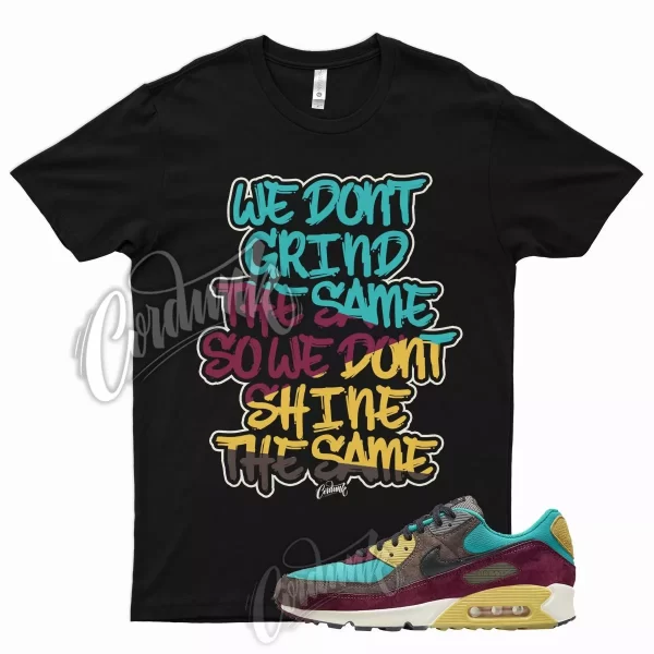 Black GRIND T Shirt for N Air Max 90 NRG Ridgerock Turbo Green Saturn Gold Jezsport.com