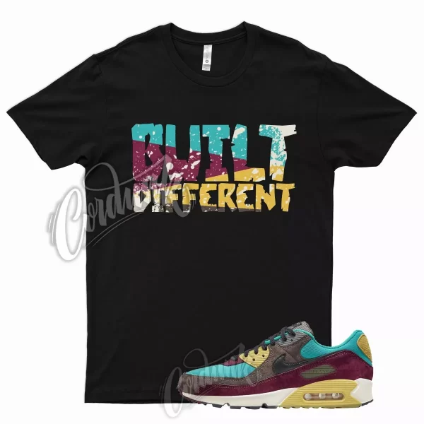 Black BUILT T Shirt for J1 Air Max 90 NRG Ridgerock Turbo Green Saturn Gold Jezsport.com