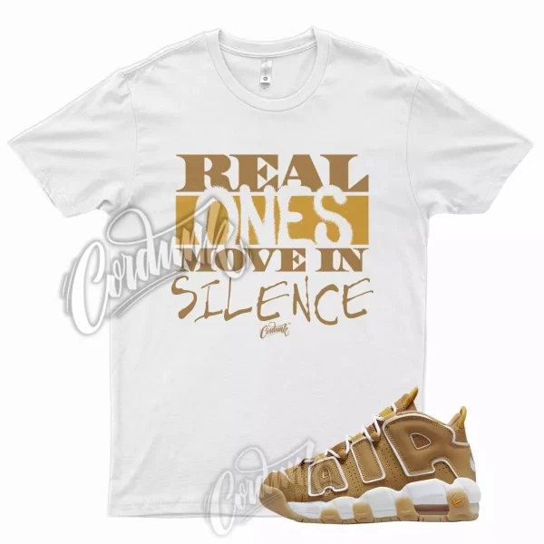 White REAL T Shirt for N Air More Uptempo Wheat Gold Harvest 6 13 Flux 700 Jezsport.com